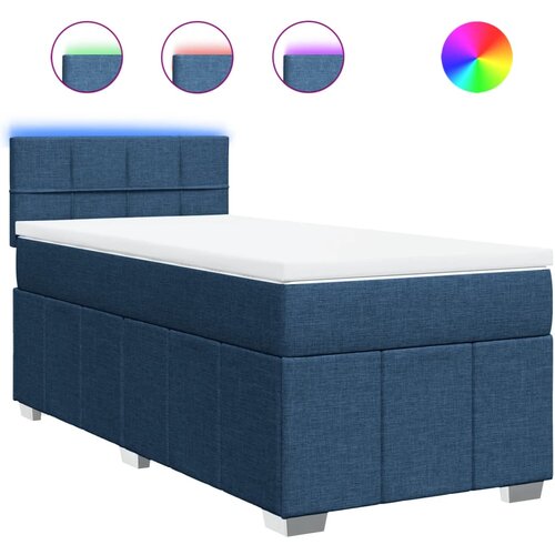 Maison Chic Box spring postelja - Vzmetna postelja z vzmetnico modra 90x190 cm blago SL17396, (21882068) Cene