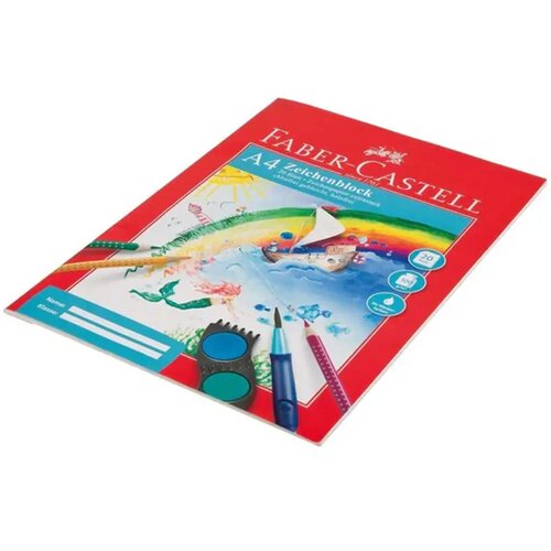 Faber-Castell A4 blok za crtanje &amp;ndash; 20 listova, papir od 100 g Slike