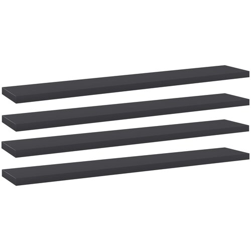 Police za knjige 4 kom sive 60 x 10 x 1,5 cm od iverice Cene