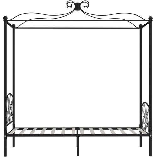  Okvir za krevet s nadstre&amp;scaron;nicom crni metalni 90 x 200 cm Slike