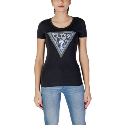 Guess SS CN TRIANGLE FLOWER W5RI00 J1314 Crna Slike