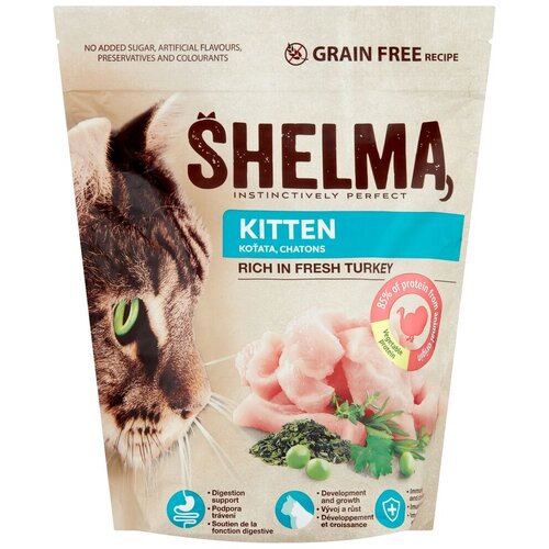 SHELMA Suha hrana za mačke Kitten, Puretina, 750 g Cijene