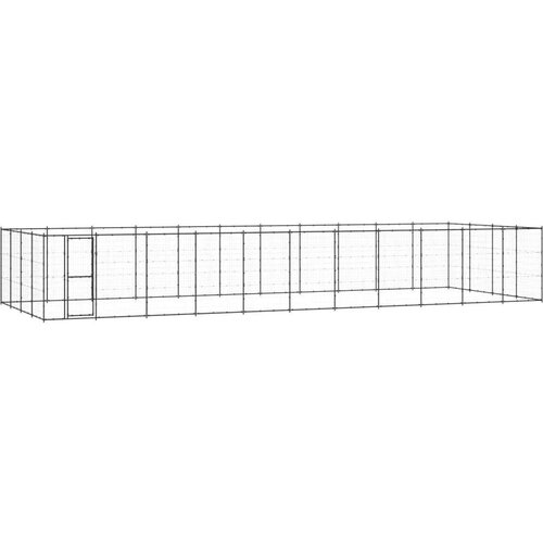 VidaXL Zunanji pasji boks jeklo 53,24 m&amp;sup2; Slike