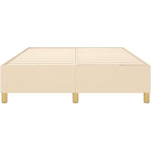  Za krevet s oprugama krem 140x200 cm od tkanine Slike