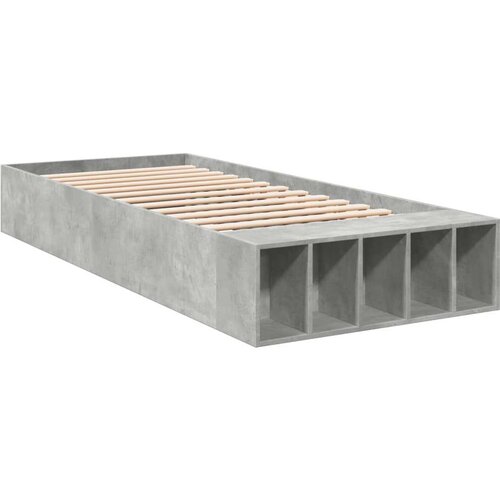 VidaXL Okvir kreveta boja betona 75x190 cm od konstruiranog drva Slike