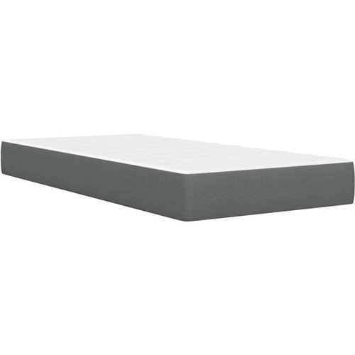  Okvir kreveta s madracem Zidne Tamno siva 90 x 200 cm tkanina - Tamno siva 90 x 200 cm Slike