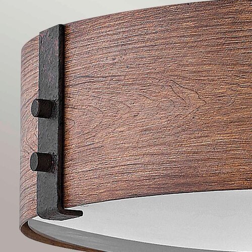 Elstead Lighting Hinkley HK-SAWYER-F-M-SQ - Plafonsko svetlo SAWYER 3xE14/40W/230V, prečnik 38 cm, braon Slike