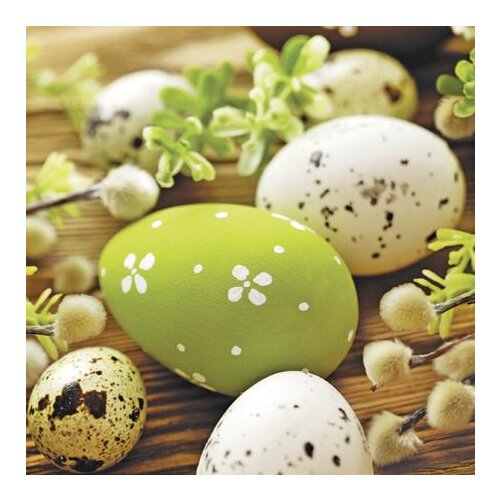  Uskršnje salvete za DEKUPAŽ - Jaja I grančice vrbe - 1kom (salvetna) Cene