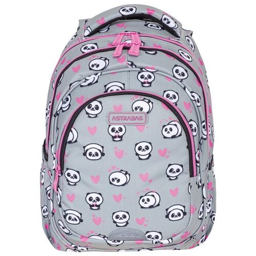Astrabag ranac đački anatomski 3zipa AB330 panda 502024010 sivi Slike