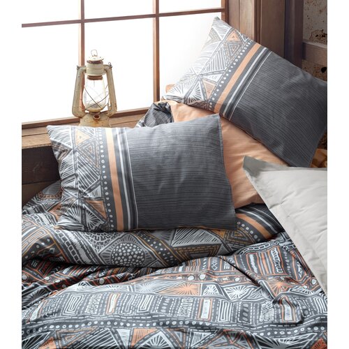 DEKOR DOM Komplet posteljina CB Ranforce Double Ethnic Adiel, Siva Cene