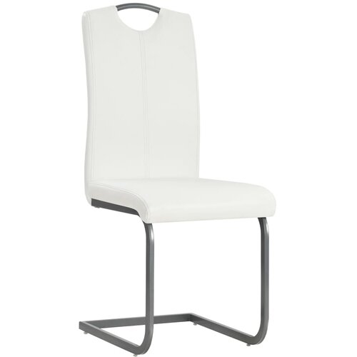 Maison Chic Nihajni Jedilni stoli - Vzorci stoli 4 kosi belo umetno usnje A1561, (22031352) Slike