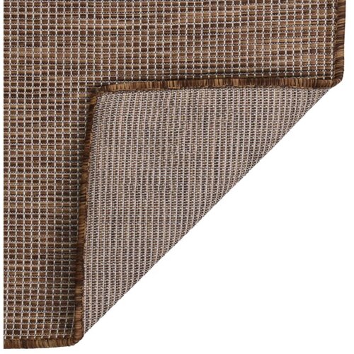 Maison Chic Zunanja Preproga, Rug ploščato tkanje 160x230 cm rjava, (22122547) Cene
