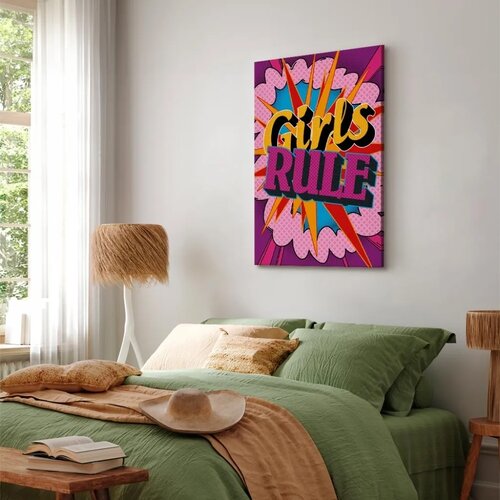  Slika - Energy of Colors (1-part) - English Text on Colorful Background 40x60 Na talijanskom platnu Slike