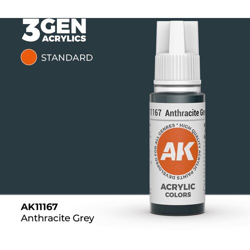 AK Interactive Anthracite Grey 17ml - 3rd Gen Akrilna Boja AK11167 Slike
