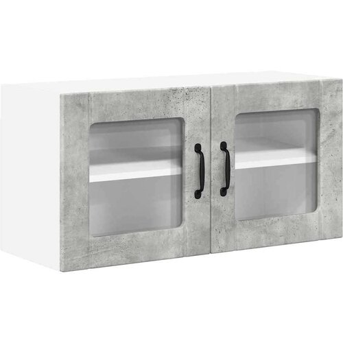  Zidni kuhinjski ormarić s policom Betonski sivi 80 x 31 x 40 cm Slike