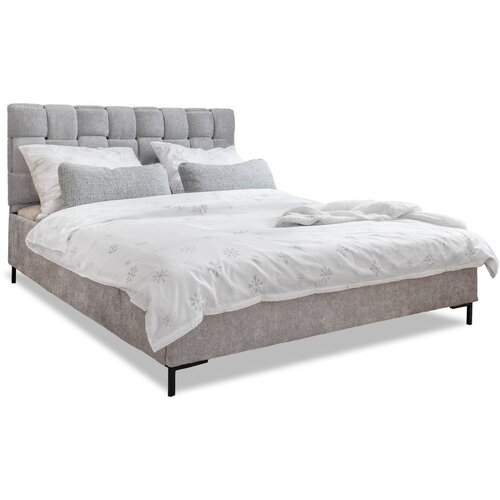 Miuform Svijetlo sivi tapecirani bračni krevet s podnicom 160x200 cm Eve &amp;ndash; Slike