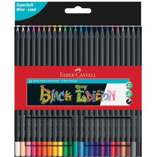  Boje drvene 24boje trokutaste black edition faber castell 116424 blister Cijene