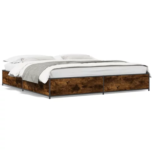  Okvir kreveta boja hrasta 180x20 cm konstruirano drvo i metal