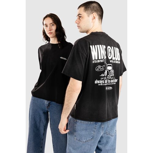 Another Cotton Lab Wine Club Washed T-shirt black Cene