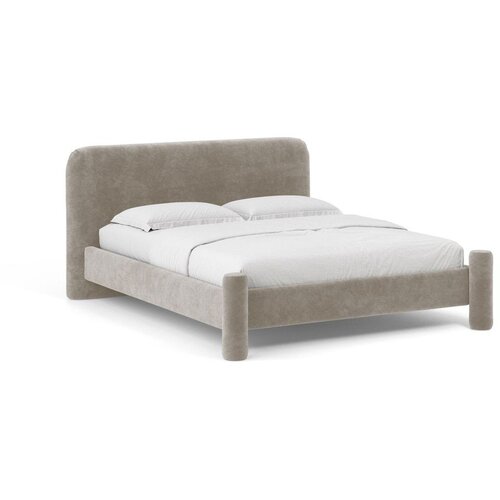 Micadoni Bež oblazinjena zakonska postelja z letvenim dnom 140x200 cm Vera – Cene