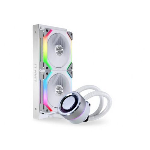 Lian Li Komplet za tekočinsko hlajenje AIO Liquid Cooler GALAHAD 240 SL V2, aRGB, bel Slike