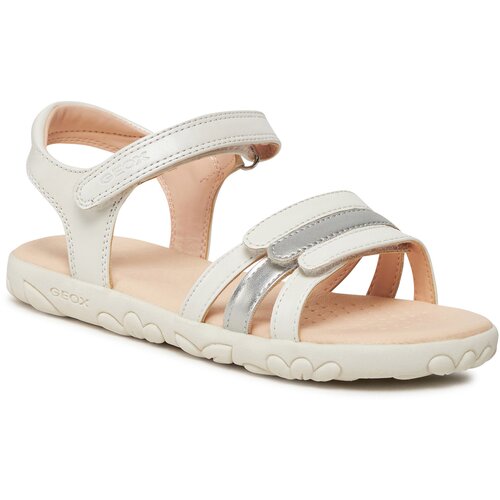 Geox Sandali J Sandal Haiti Girl J458ZD 000NF C0459 D White/Silver Cene