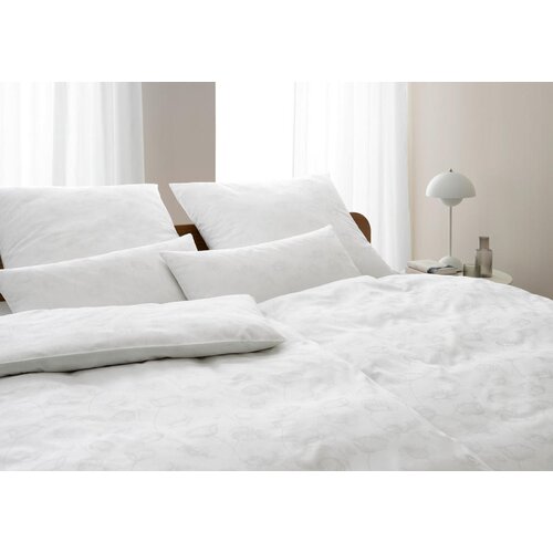 Elegante POSTELJNINA POPPY 140/200 cm žakar bela Slike