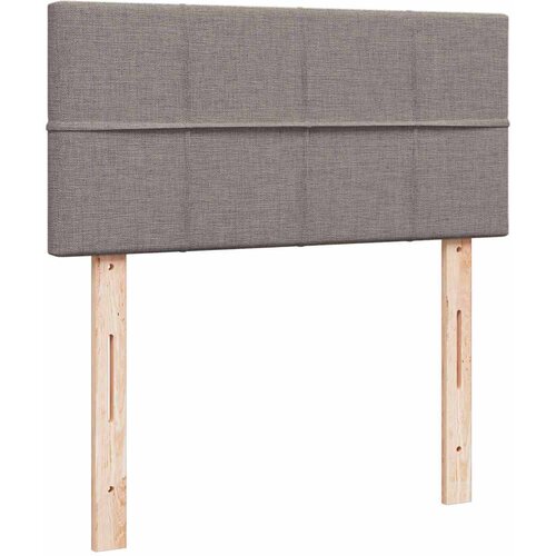  Otomanski krevet s madracem smeđesivi 100x200 cm tkanine Slike