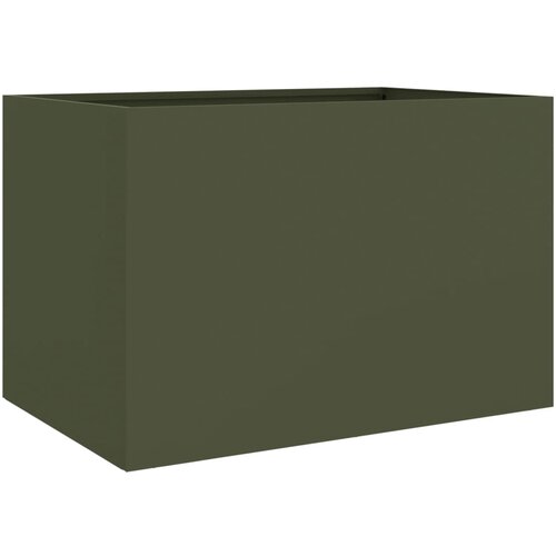 Maison Chic Cvetlično korito - Cvetlični Lonec olivno zeleno 62x40x39 cm jeklo, (21790049) Cene