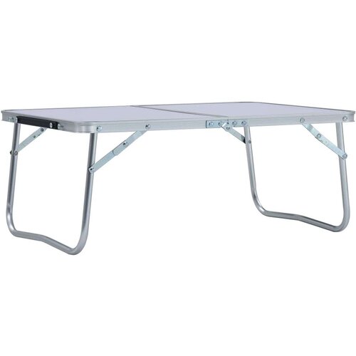  stol za kampiranje bijeli aluminijski 60 x 40 cm Slike
