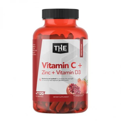 The Nutrition vitamin c + zinc + D3 120 kapsula Cene