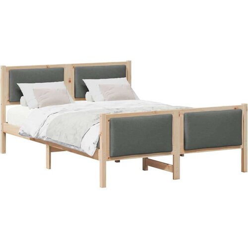  Okvir za krevet Tamno siva 150 x 200 cm tkanina Slike