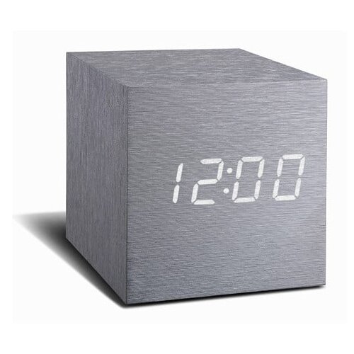 Gingko siva budilica s bijelim led zaslonom cube click clock Cijene
