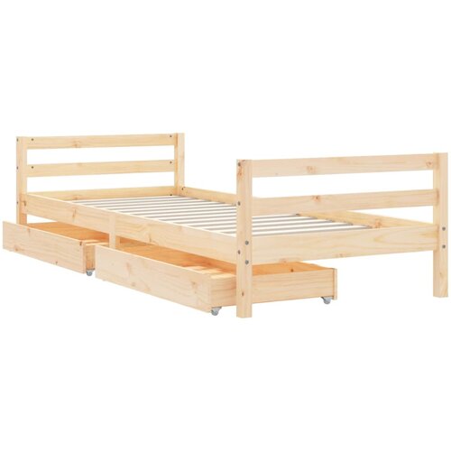  Okvir za dječji krevet s ladicama 80 x 200 cm masivna borovina Slike