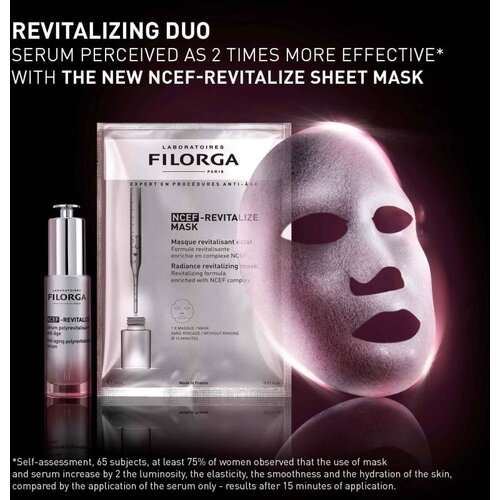 Filorga NCEF -REVITALIZE SHEET MASK revitalizacijska maska za osvetlitev kože 20 ml Slike