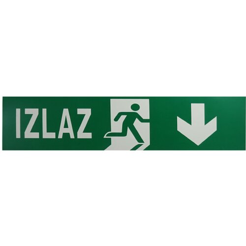  Nalepnica za panik lampu - izlaz dole 221x47mm Slike