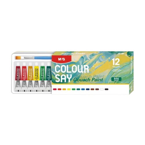 M&amp;amp;G Tempere GOUACHE 5ml set 12 boja APL976T5 Slike