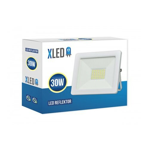 Xled led reflektor 30W, 6500K, 2400Lm , IP65, AC220-240V, beli ( 30w white ) 30w white Slike