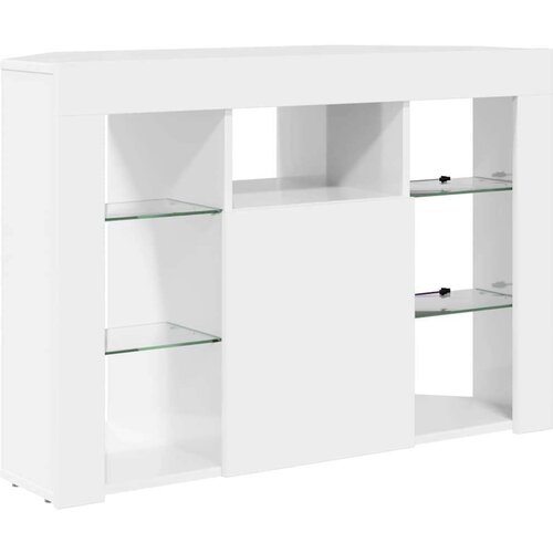  Kotni LED TV ormar Zidne Visoki sjaj bijela 104 x 40 x 68 cm Slike