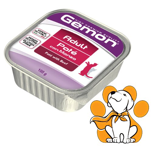 Gemon Cat Adult Pate With Beef 100g, Pašteta Sa Komadićima Govedine Za Mačke Slike