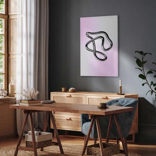  Slika - Silver Intricacies - Fluid Metallic Figure on a Gradient Background 40x60 Cijene