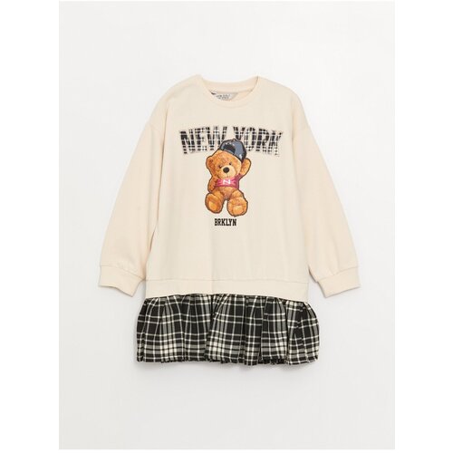 LC Waikiki Crew Neck Printed Long Sleeve Girls&amp;#039; Dress Slike