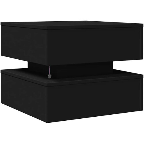  Stolić za kavu s LED svjetlima crni 50 x 50 x 40 cm Slike
