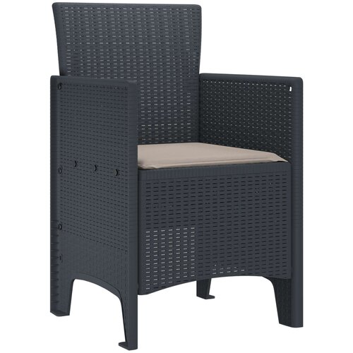  Vrtna stolica 4 pcs Antracit 53 x 49 x 85 cm Polipropilen Slike