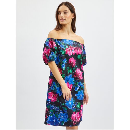 Orsay Pink-Black Women Floral Dress - Women Slike