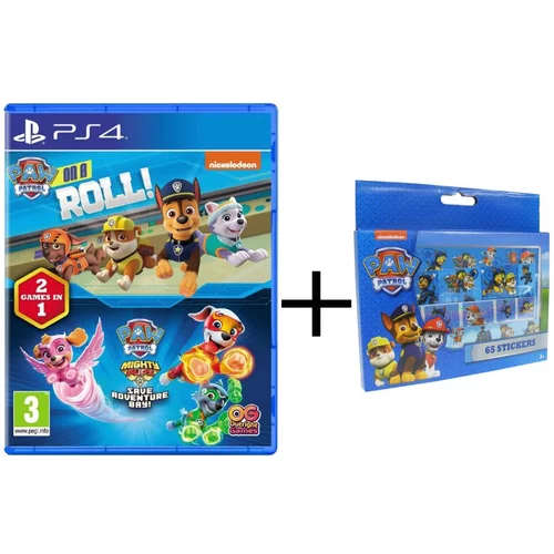 Outright Games PAW PATROL ON A ROLL + MIGHTY PUPS PS4 +STICKER