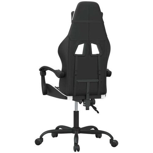 VidaXL Okretna igraća stolica od umjetne kože crno-bijela Slike