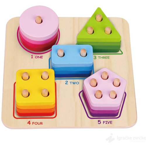  Tooky Toy Drveni geometrijski oblici Cene