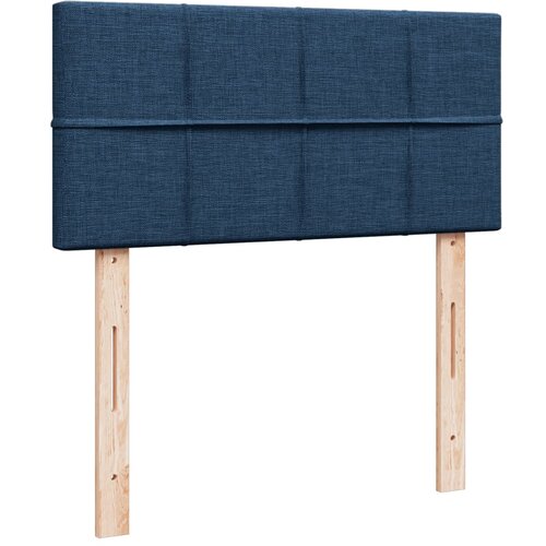  Krevet s oprugama i madracem plavi 100 x 200 cm od tkanine Slike