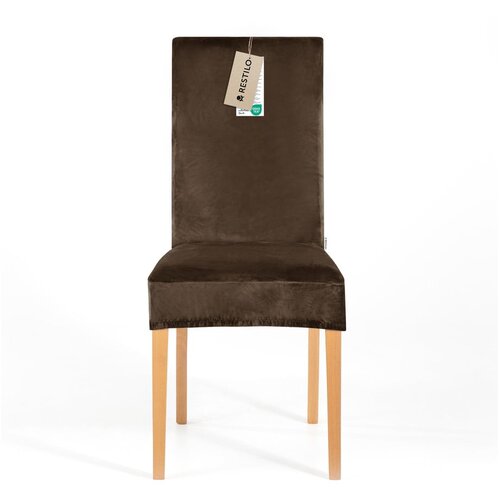 Restilo Rjave raztegljive prevleke v kompletu 4 ks za stol 48 cm Sento &amp;ndash; Slike